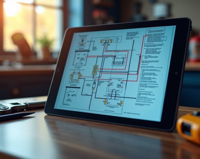 Schéma de branchement d’un démarreur en PDF : un plan électrique clair et facile à suivre